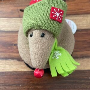 Christmas reindeer wine glass coaster.